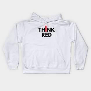 Think Red (Candle Stick) Black Kids Hoodie